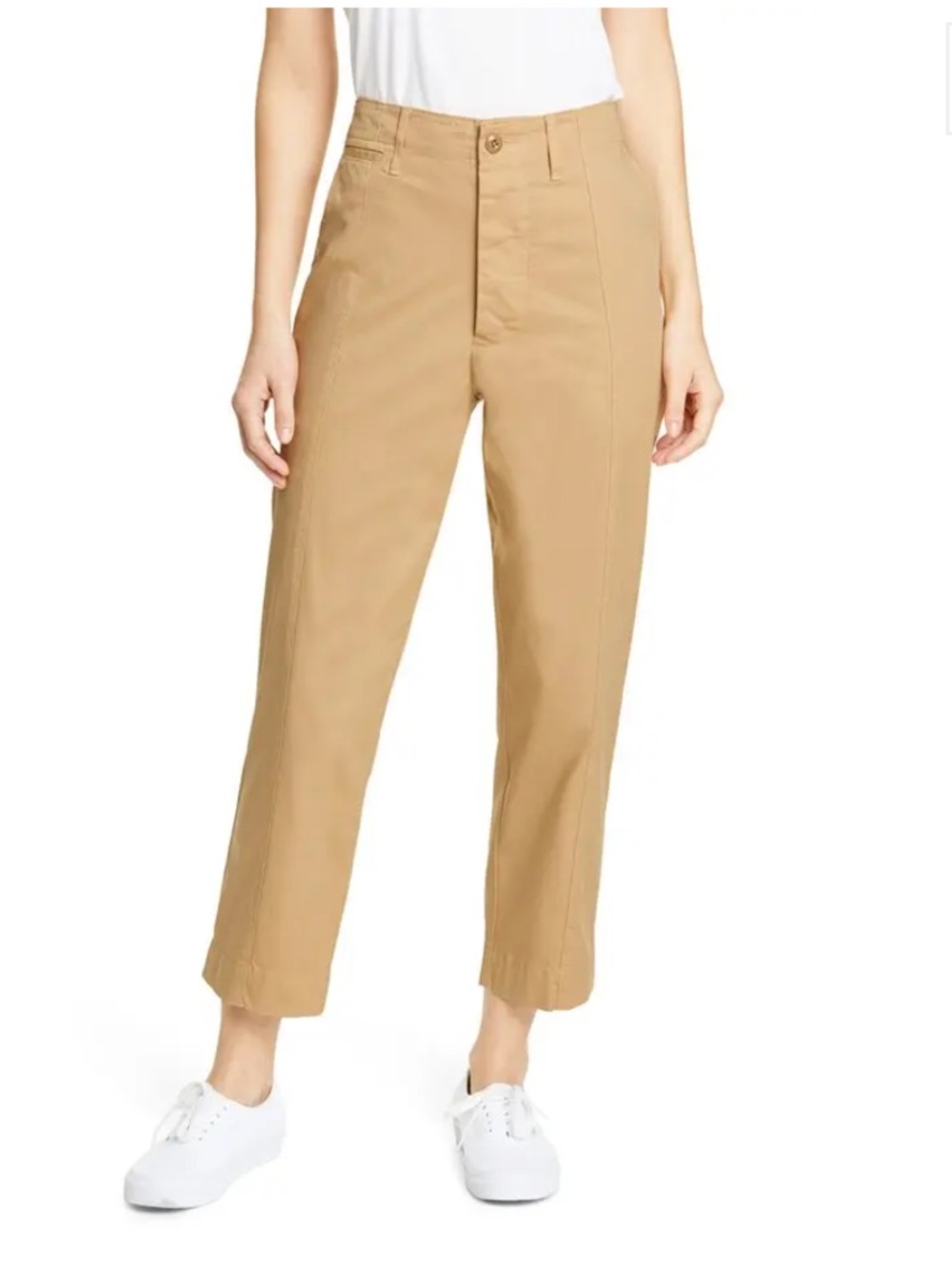ALEX MILL Stretch Cotton Twill Ankle Khaki Pants Size 6 Button Fly